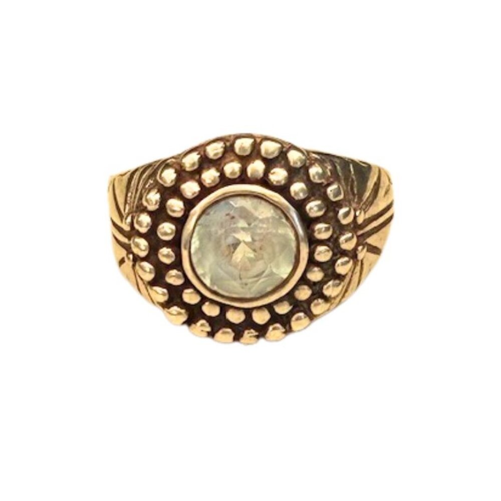 Moonstone Statement Sterling Silver Ring Gift Rea… - image 1